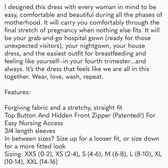 Lou Lou & Company Every Day Maternity and Nursing Dress - Picture 12 of 12